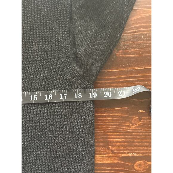 Theory Lightweight Soft Wool Tunic V-Neck Sweater M Black Designer Quite Luxury - Picture 10 of 13